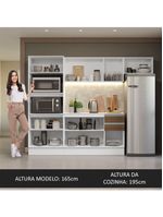 Armário de cozinha completa 100% mdf 250cm smart madesa 03