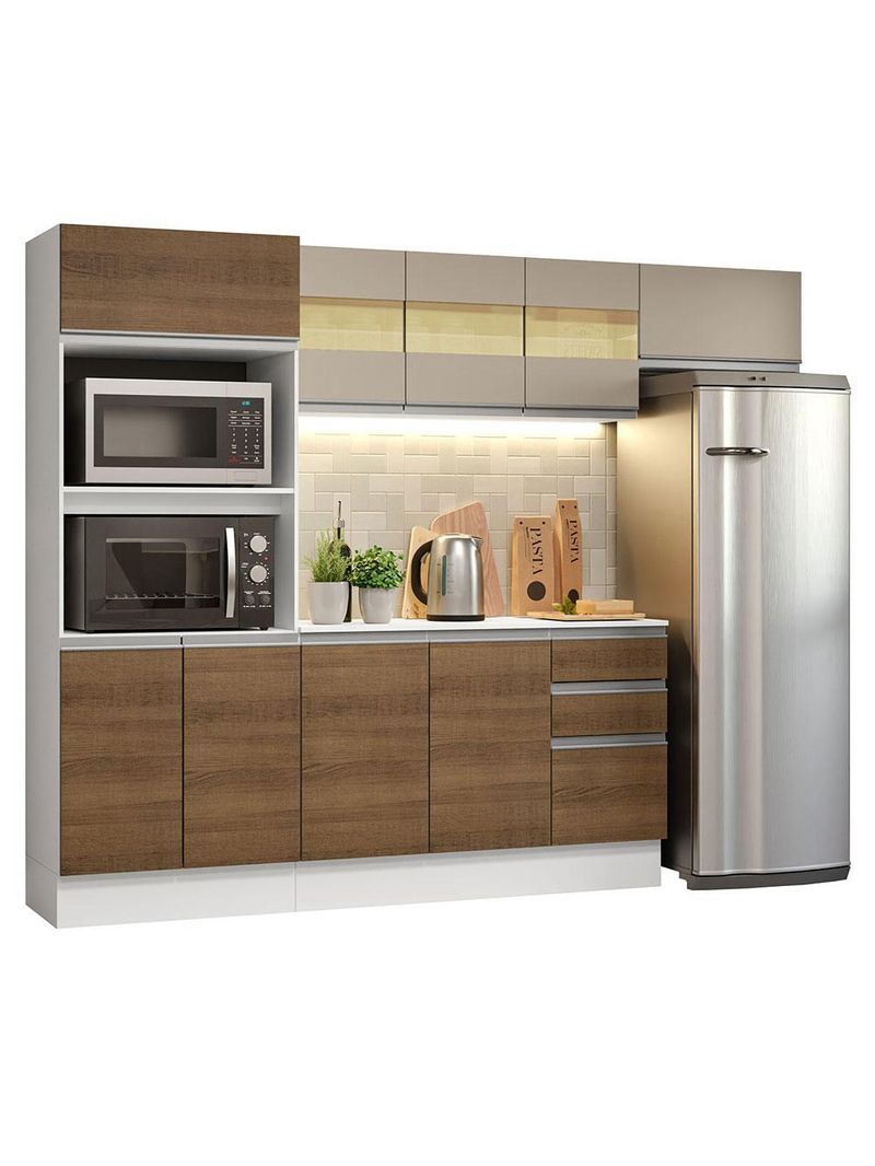 Armário de cozinha completa 100% mdf 250cm smart madesa 03
