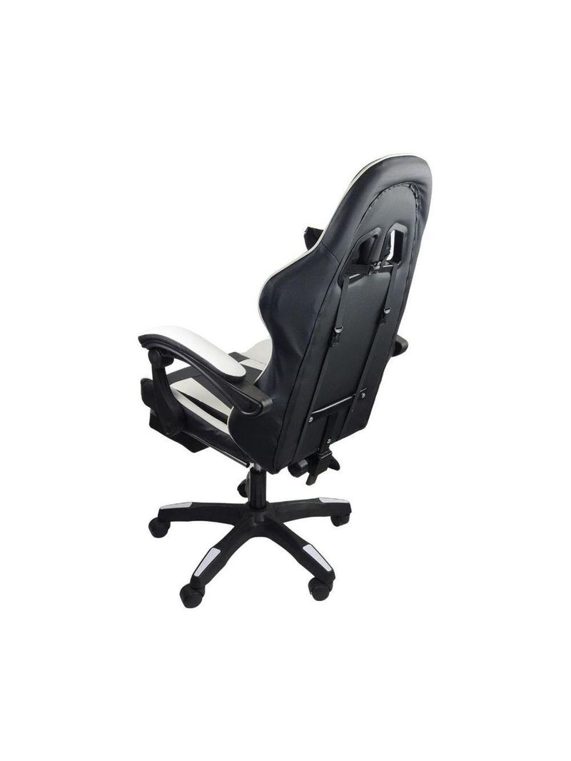 Cadeira Gamer Stillus Ergonômica Com Apoio Para Os Pés Preto E Branco