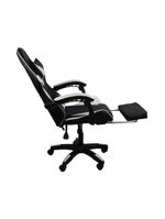 Cadeira Gamer Stillus Ergonômica Com Apoio Para Os Pés Preto E Branco