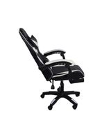 Cadeira Gamer Stillus Ergonômica Com Apoio Para Os Pés Preto E Branco