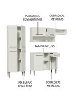 Armário de cozinha compacta branco emilly top madesa