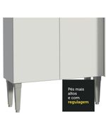 Armário de cozinha compacta branco emilly top madesa