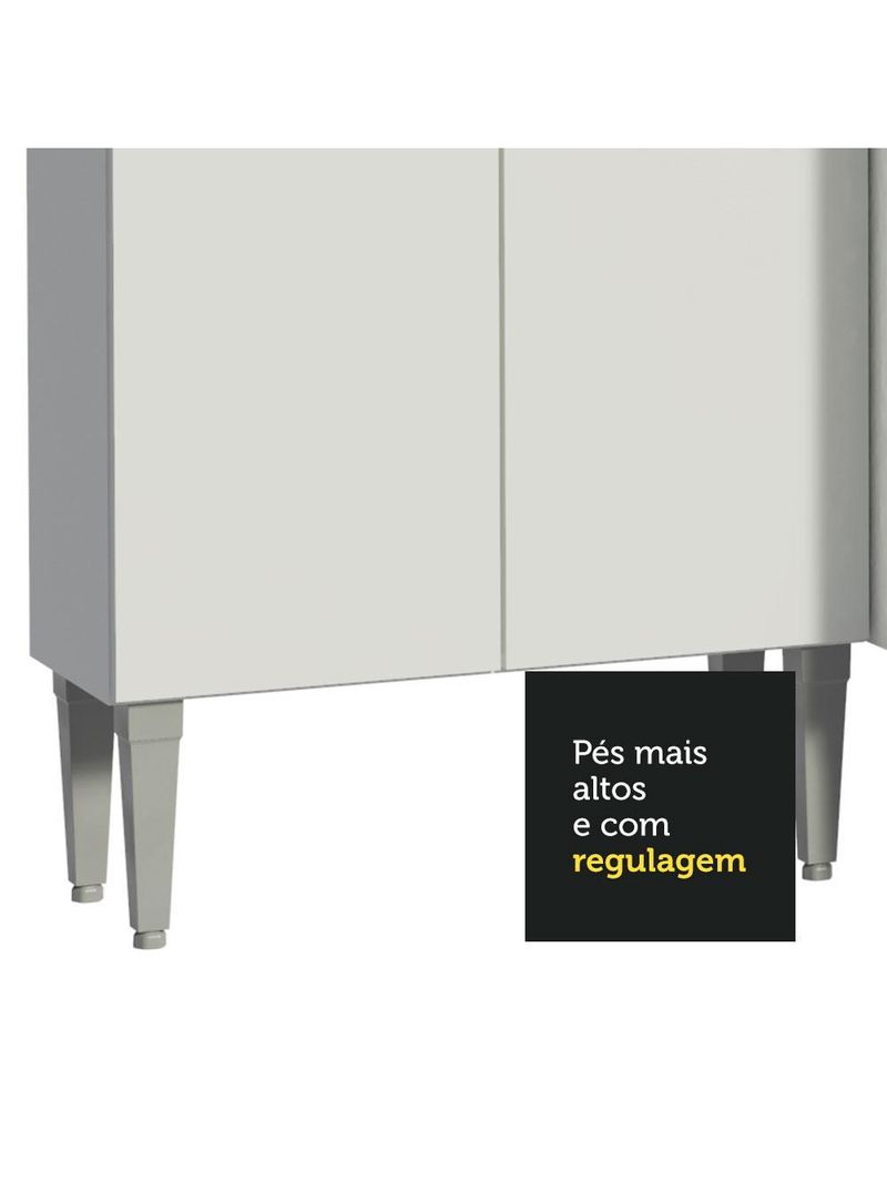 Armário de cozinha compacta branco emilly top madesa