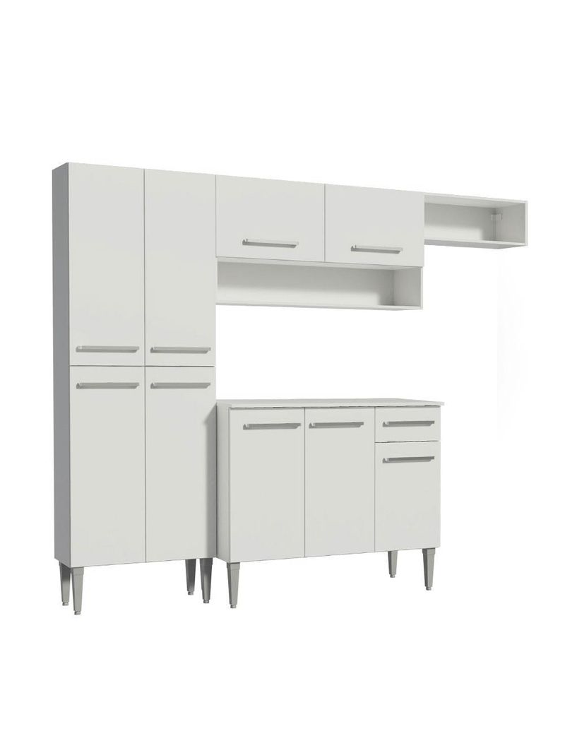 Armário de cozinha compacta branco emilly top madesa