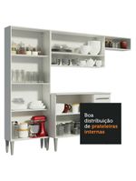 Armário de cozinha compacta branco emilly top madesa