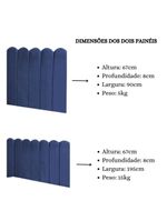 Cabeceira Painel Cama Solteiro Box Nuvem Suede Sandy 90 Cm :azul