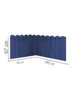 Cabeceira Painel Cama Solteiro Box Nuvem Suede Sandy 90 Cm :azul