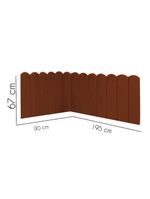 Cabeceira Painel Cama Solteiro Box Nuvem Suede Sandy 90 Cm :terracota
