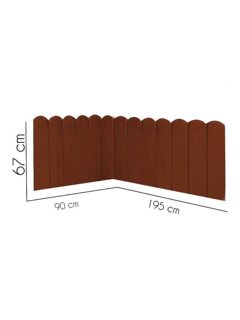 Cabeceira Painel Cama Solteiro Box Nuvem Suede Sandy 90 Cm :terracota