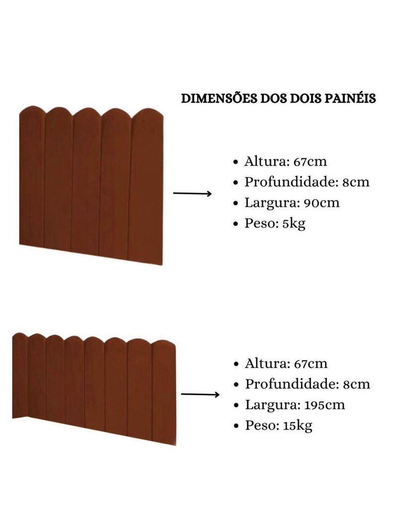 Cabeceira Painel Cama Solteiro Box Nuvem Suede Sandy 90 Cm :terracota