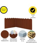 Cabeceira Painel Cama Solteiro Box Nuvem Suede Sandy 90 Cm :terracota