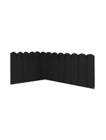 Cabeceira Painel Cama Solteiro Box Nuvem Suede Sandy 90 Cm :preto