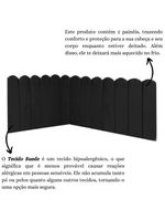 Cabeceira Painel Cama Solteiro Box Nuvem Suede Sandy 90 Cm :preto