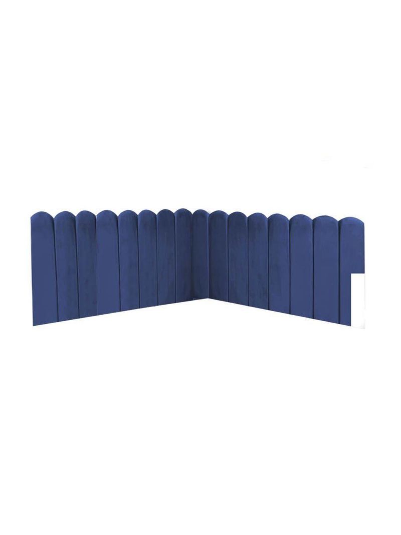 Cabeceira Painel Cama Queen Box Nuvem Suede Sandy 160 Cm Cor:azul