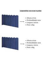 Cabeceira Painel Cama Queen Box Nuvem Suede Sandy 160 Cm Cor:azul