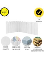 Cabeceira Painel Cama Solteiro Box Nuvem Suede Sandy 90 Cm :branco