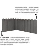 Cabeceira Painel Cama Solteiro Box Nuvem Suede Sandy 90 Cm :cinza Escuro