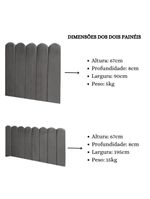 Cabeceira Painel Cama Solteiro Box Nuvem Suede Sandy 90 Cm :cinza Escuro