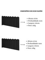 Cabeceira Painel Cama King Box Nuvem Suede Sandy 195 Cm Cor:preto