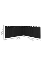 Cabeceira Painel Cama King Box Nuvem Suede Sandy 195 Cm Cor:preto