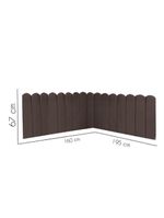 Cabeceira Painel Cama Queen Box Nuvem Suede Sandy 160 Cm Cor:marrom