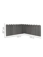 Cabeceira Painel Cama Queen Box Nuvem Suede Sandy 160 Cm Cor:cinza Escuro