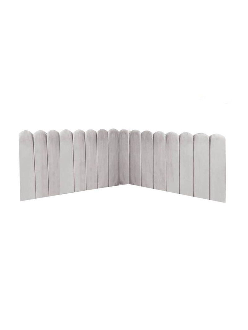 Cabeceira Painel Cama Queen Box Nuvem Suede Sandy 160 Cm Cor:cinza Claro