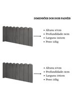 Cabeceira Painel Cama Queen Box Nuvem Suede Sandy 160 Cm Cor:cinza Escuro