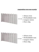Cabeceira Painel Cama Queen Box Nuvem Suede Sandy 160 Cm Cor:cinza Claro