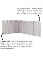Cabeceira Painel Cama Queen Box Nuvem Suede Sandy 160 Cm Cor:cinza Claro