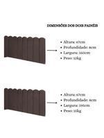 Cabeceira Painel Cama Queen Box Nuvem Suede Sandy 160 Cm Cor:marrom