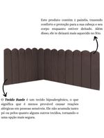 Cabeceira Painel Cama Queen Box Nuvem Suede Sandy 160 Cm Cor:marrom