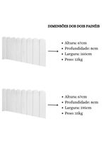 Cabeceira Painel Cama Queen Box Nuvem Suede Sandy 160 Cm Cor:branco