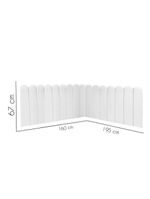 Cabeceira Painel Cama Queen Box Nuvem Suede Sandy 160 Cm Cor:branco