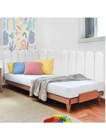 Cabeceira Painel Cama Queen Box Nuvem Suede Sandy 160 Cm Cor:branco