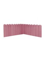 Cabeceira Painel Cama Queen Box Nuvem Suede Sandy 160 Cm Cor:rosa