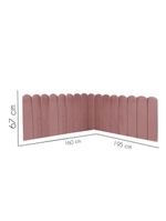 Cabeceira Painel Cama Queen Box Nuvem Suede Sandy 160 Cm Cor:rosê