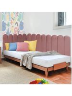 Cabeceira Painel Cama Queen Box Nuvem Suede Sandy 160 Cm Cor:rosê