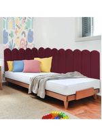 Cabeceira Painel Cama Queen Box Nuvem Suede Sandy 160 Cm Cor:bordô