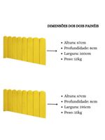 Cabeceira Painel Cama Queen Box Nuvem Suede Sandy 160 Cm Cor:amarelo