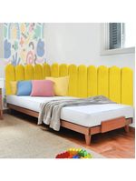 Cabeceira Painel Cama Queen Box Nuvem Suede Sandy 160 Cm Cor:amarelo