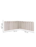 Cabeceira Painel Cama King Box Nuvem Suede Sandy 195 Cm Cor:bege