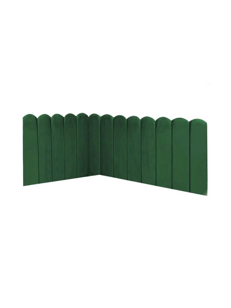 Cabeceira Painel Cama Casal Box Nuvem Suede Sandy 140 Cm Cor:verde