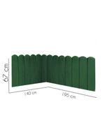 Cabeceira Painel Cama Casal Box Nuvem Suede Sandy 140 Cm Cor:verde