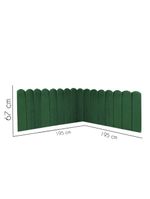 Cabeceira Painel Cama King Box Nuvem Suede Sandy 195 Cm Cor:verde