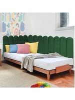 Cabeceira Painel Cama King Box Nuvem Suede Sandy 195 Cm Cor:verde