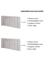 Cabeceira Painel Cama King Box Nuvem Suede Sandy 195 Cm Cor:cinza Claro
