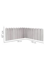 Cabeceira Painel Cama King Box Nuvem Suede Sandy 195 Cm Cor:cinza Claro