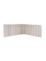 Cabeceira Painel Cama Queen Box Nuvem Suede Sandy 160 Cm Cor:bege